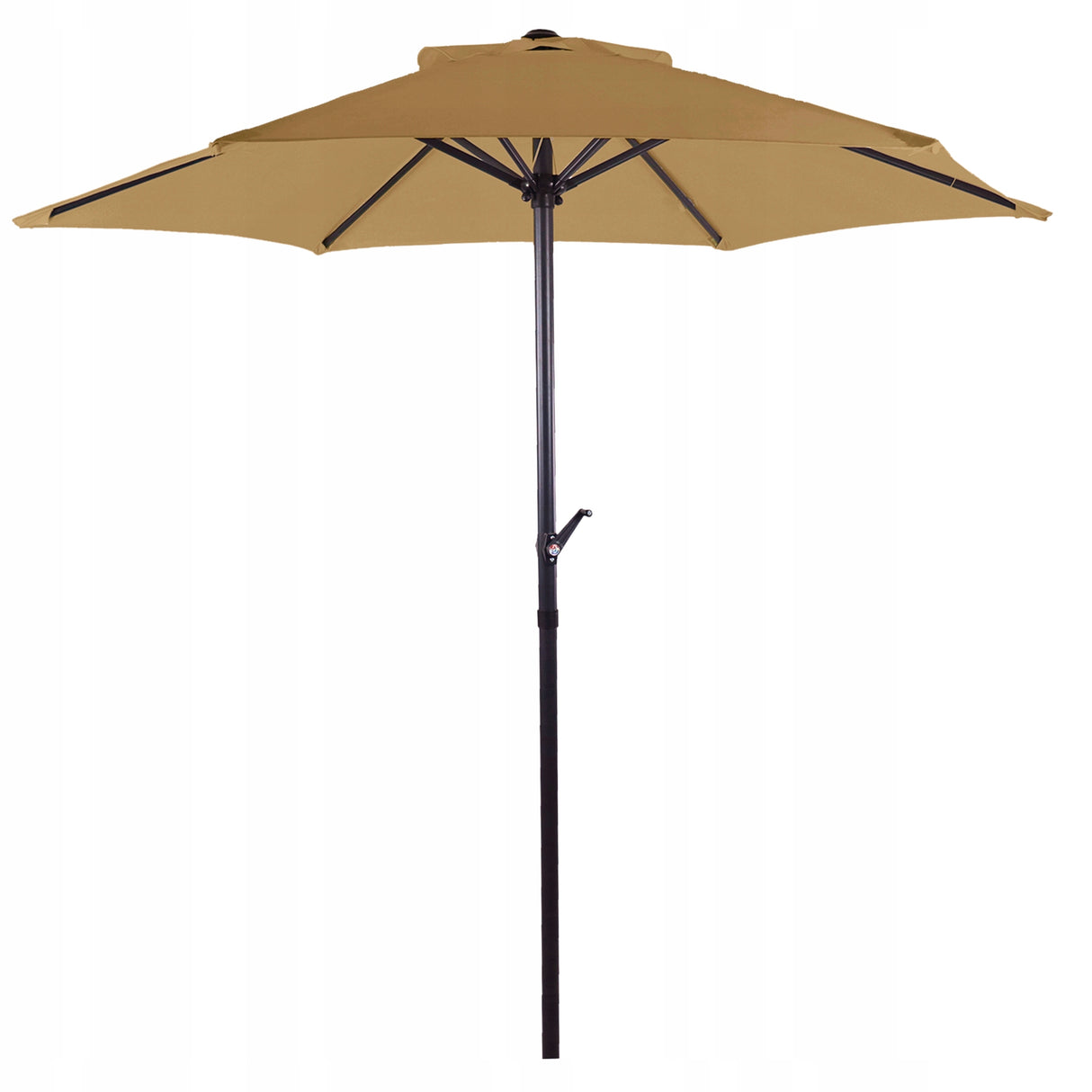 Składany Duży Parasol Ogrodowy 300Cm Na Taras Balkon Beżowy Z Korbką