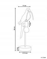 Lampa Złota Papuga Stołowa Elegancka Lampka w Kształcie Papugi 46cm Mosiądz