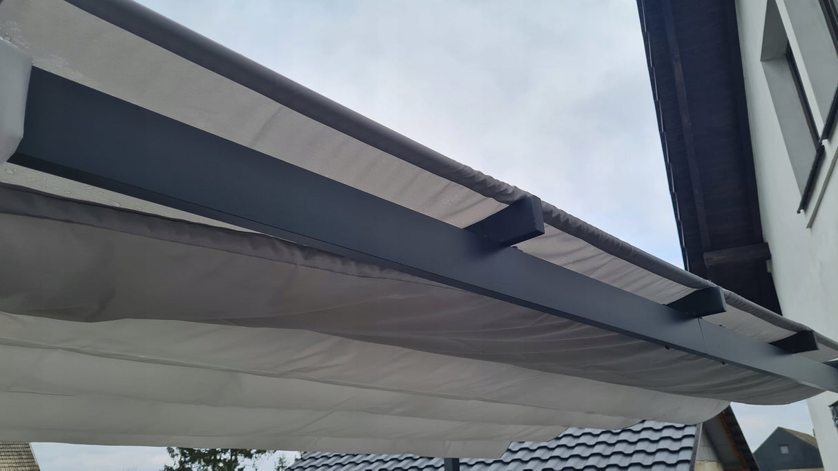 Altana Tarasowa Pergola Ogrodowa Aluminiowa Antracyt Poliester 400x400x240