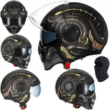 Kask Motocyklowy Szczękowy Wielokolorowy Pełna Twarz Modułowy Rozmiar L