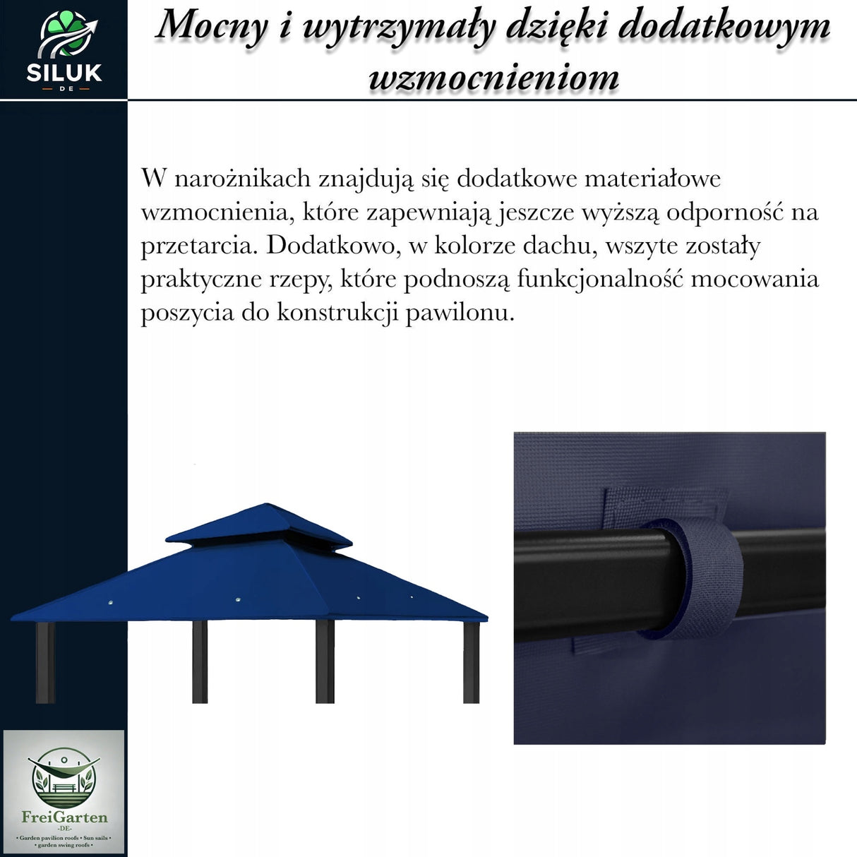 Dach do Pawilonu Ogrodowego Zadaszenie Zamiennik 3x3 Metry Zapasowe