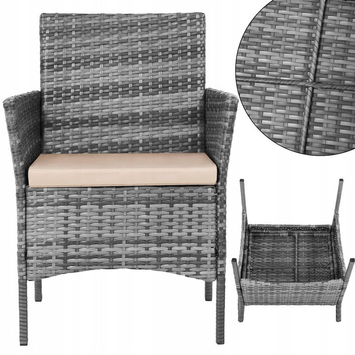 Meble Ogrodowe Zestaw Sofa Stolik Fotele Rattanowe Komplet Mebli Na 5 Osób