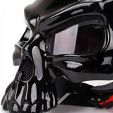 Kask Motocyklowy w Stylu Czaszki Unikalny Hełm Ochronny Pół Twarzy MAT XL