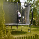 Trampolina Ogrodowa z Drabinką i Siatką Wewnętrzną Domowa Ogroowa 366 cm