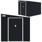 Domek Ogrodowy UNIWERSALNYM Jednospadowym Dachem Antracyt 247x311cm 7,19m²