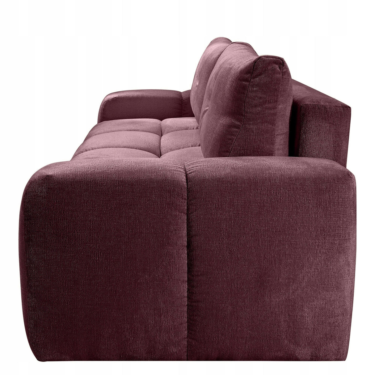 Sofa z Funkcją Spania i Pojemnikiem Burgundowa Tkanina Perfect Harmony 59