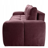 Sofa z Funkcją Spania i Pojemnikiem Burgundowa Tkanina Perfect Harmony 59
