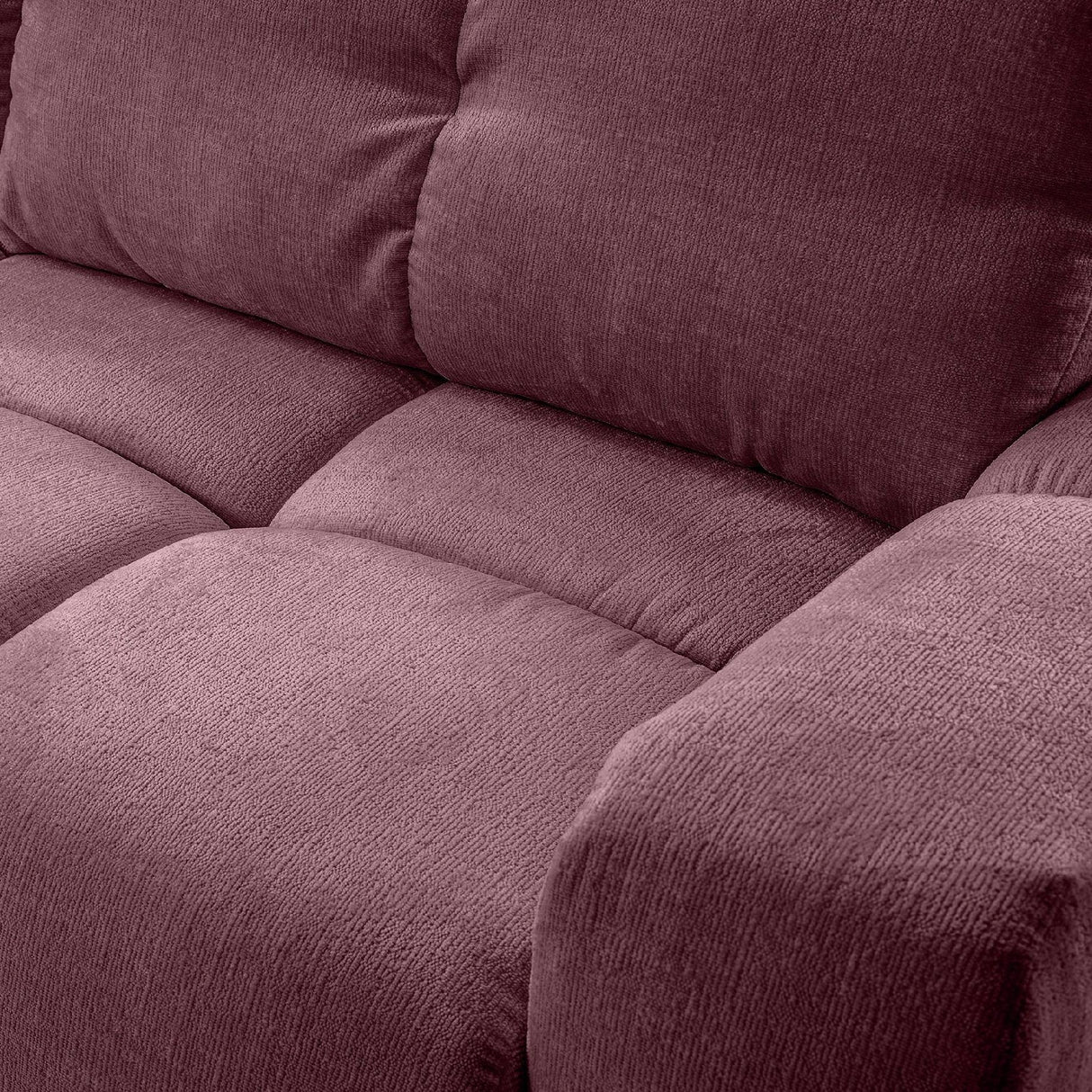 Sofa z Funkcją Spania i Pojemnikiem Burgundowa Tkanina Perfect Harmony 59