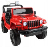 JEEP LT Off Road 4x4, Auto na Akumulator 4 Amortyzatory Czerwony 12V 7Ah