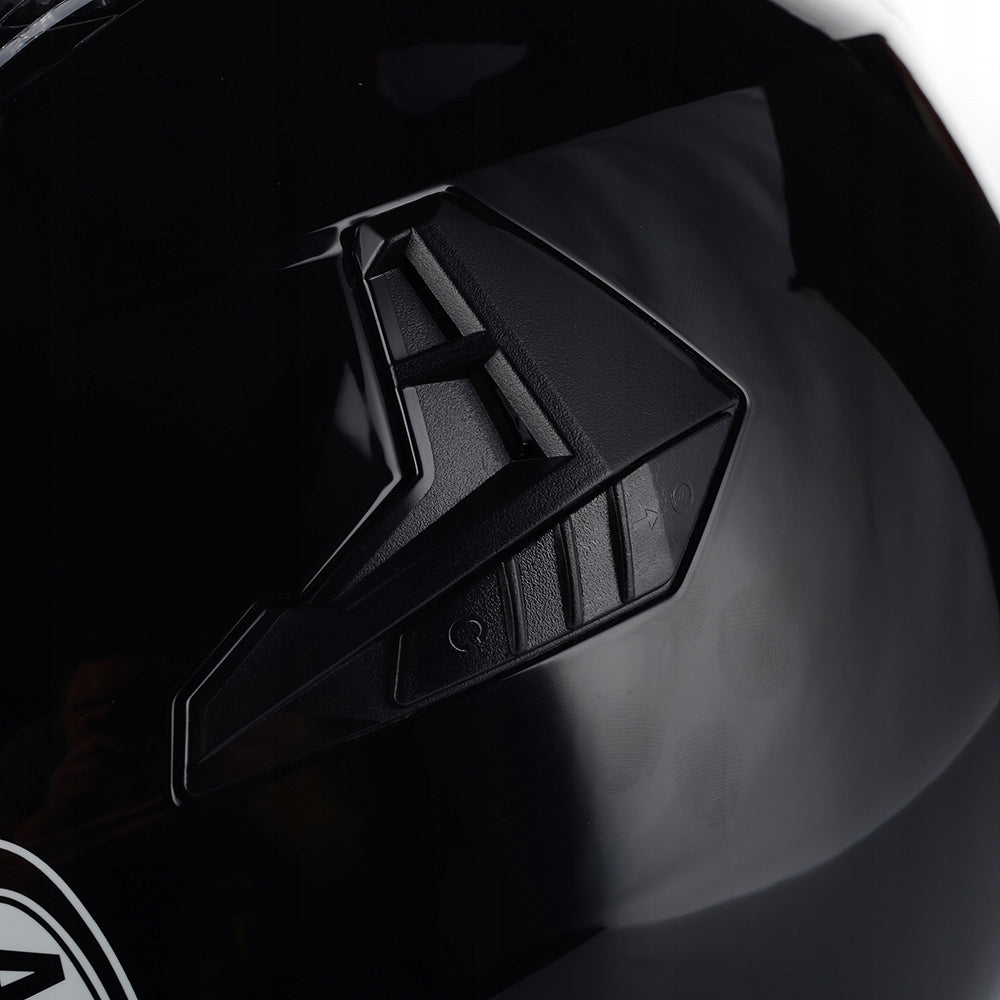 Kask Motocyklowy Otwarty Ochronny Chopper Skuter Czarny Połysk Rozmiar M