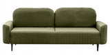 Sofa Rozkładana z Pojemnikiem na Pościel Welurowa Zielona 244x102 cm