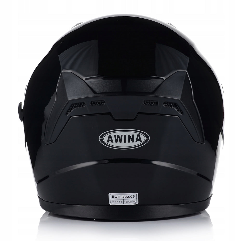 Kask Motocyklowy Otwarty Ochronny Chopper Skuter Czarny Połysk Rozmiar XL