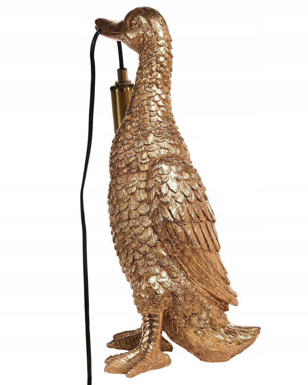 Lampa Złota Kaczka Stołowa Elegancka Lampka w Kształcie Kaczki 37cm Mosiądz