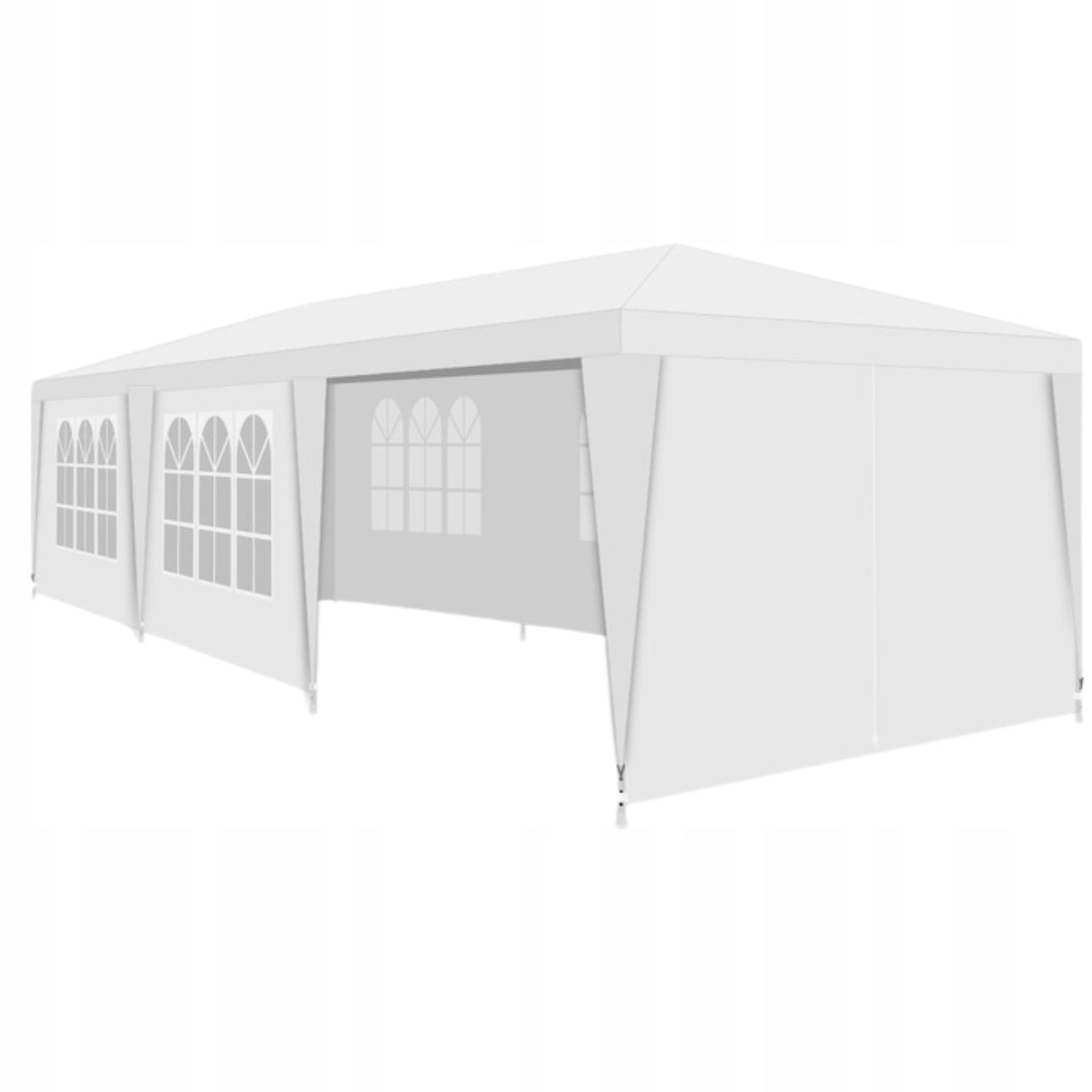 PAWILON NAMIOT OGRODOWY CATERINGOWY 9x3M + 8 ŚCIANEK BIAŁY