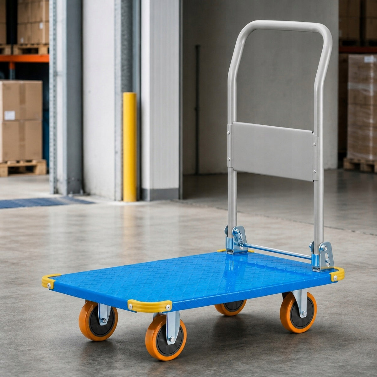 Wózek Magazynowy Platformowy Transportowy Pełne Koła Udźwig 150 KG MAX