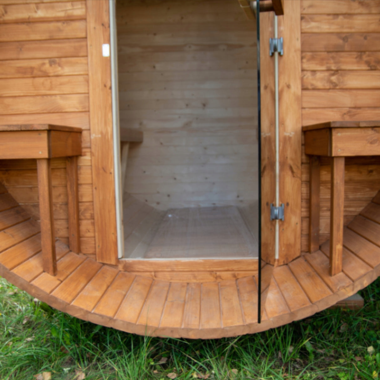 Sauna Ogrodowa Beczka Zestaw Szwedzkie Drewno 240 cm z Piecem HARVIA PC90