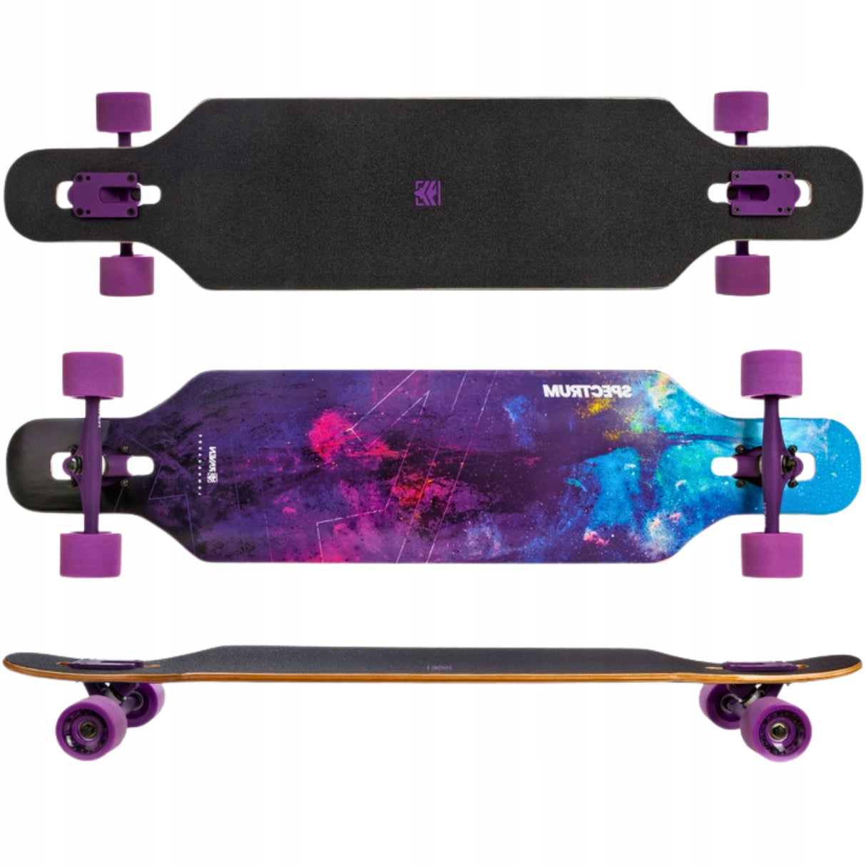 Deskorolka Longboard Spectrum ABEC9 CZARNA POVES