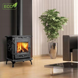 Piec Kominek Piecyk Żeliwny Wolnostojący Koza 6,8 kW ECO Komin Czarny Stal
