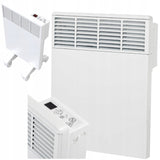 Grzejnik Elektryczny Termostat Programator Ścienny Przenośny Biały 1000W