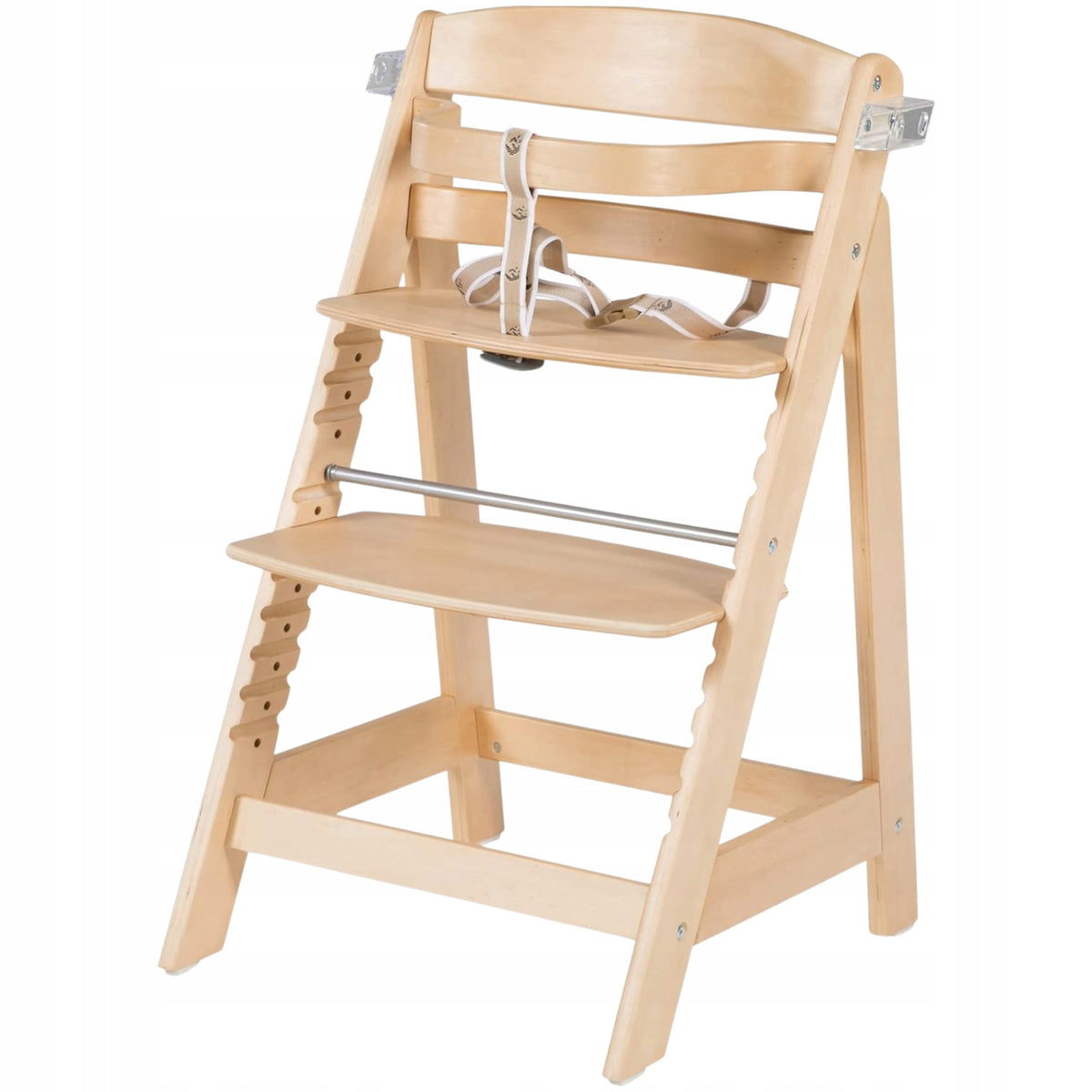 Krzesełko Schodowe Wysokie Naturalne Drewniane ROBA Sit Up Click & Fun