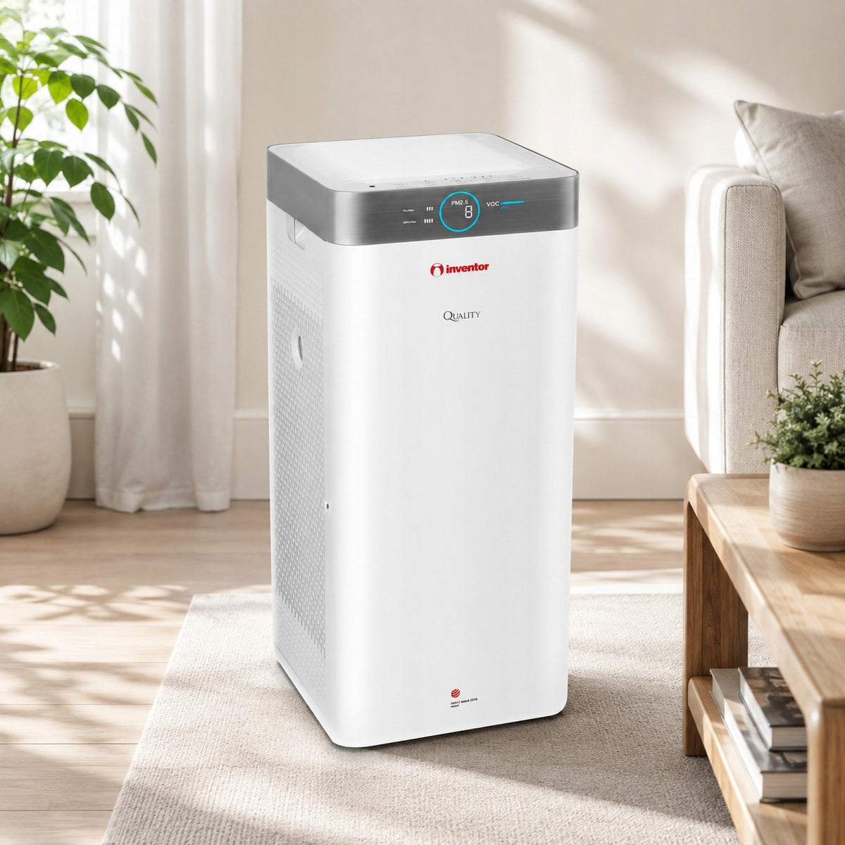 Oczyszczacz Powietrza Inventor Quality 550 Biały Cichy z Filtrem HEPA 85m2