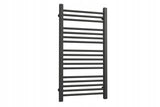 Grzejnik Łazienkowy Dekoracyjny Wodny Czarny Mat 65x112cm 730W Elegancki