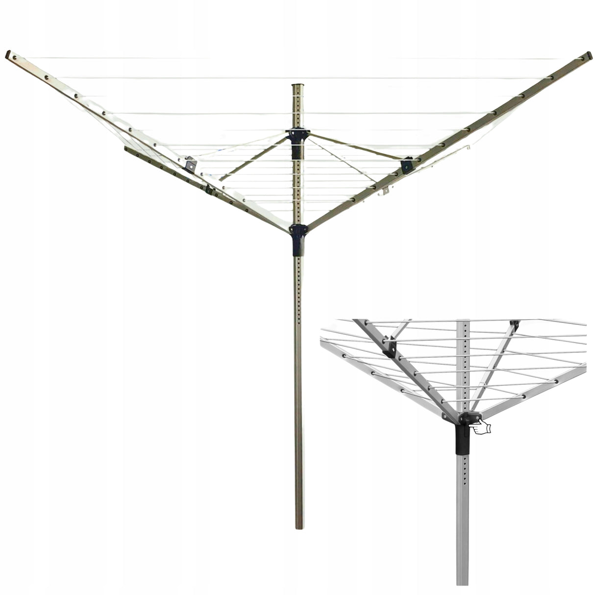 Suszarka Na Pranie + Pokrowiec XXL 50m 180cm Porządna Duża Regulowana