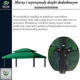 Dach Pawilon Poszycie Wodoodporny M5 Zielony 4x3m z Kominem do Cyrkulacji