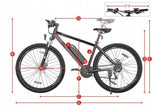 Rower Elektryczny Miejski Górski LCD 25km/h 100km 100kg Koło 27,5" Cali