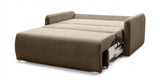 Sofa Rozkładana z Funkcją Spania i Pojemnikiem Brązowa 160x105/192 cm
