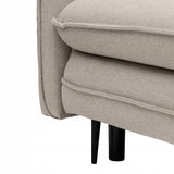 Sofa Rozkładana z Funkcją Spania i Pojemnikiem Beżowo-szara 218 x 105 cm