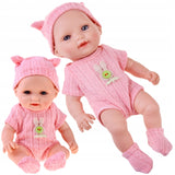 Lalka Ruchoma Lekka Bobas Urocza w Śpioszkach z Czapeczką na Prezent 26 cm