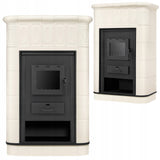 Piec Kominek Kaflowy Piecyk Koza Ceramiczny Stalowy Obudowa z Kafli 9 kW