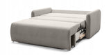 Sofa Rozkładana z Funkcją Spania i Pojemnikiem Beżowoszara 160x105/192 cm