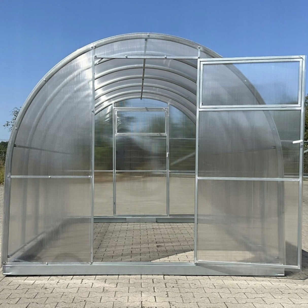 Szklarnia z Poliwęglanu Ocynkowany Tunel 4mm 40x20 mm 2,5x6m Poliwęglan