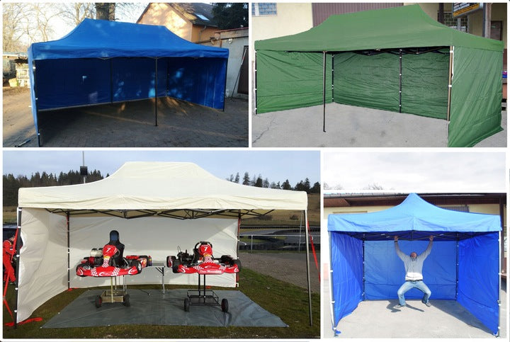 MOCNY NAMIOT OGRODOWY PAWILON HANDLOWY SKŁADANY AUTOMATYCZNIE | 27kg 3x3 m