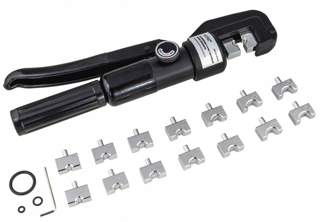 Zaciskarka Praska Hydrauliczna Plus Wymienne Matryce 7 Szt. MOCNA 4-70 MM