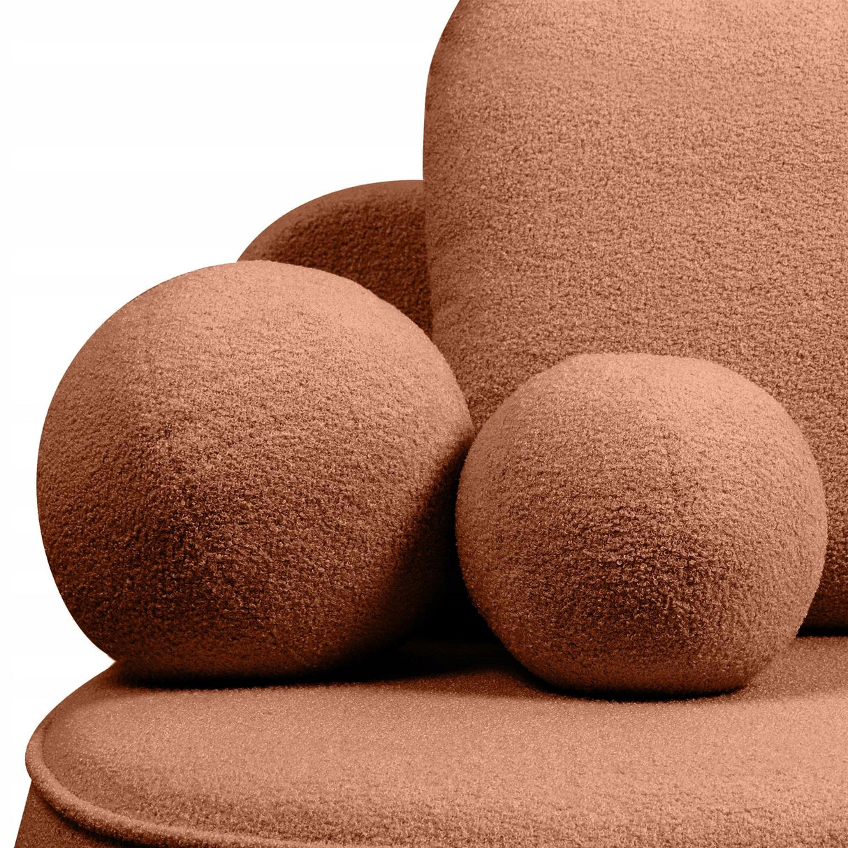 Sofa Zaokrąglony Kształt z Funkcją Spania Pojemnikiem Miedziana 212x100