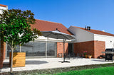 Parasol Tarasowy Lehmann Flash 350 cm Wysięgnik I Pokrowiec Regulowany LED
