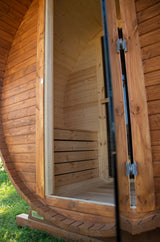 Sauna Ogrodowa z Piecem HARVIA CILINDRO PC90 Beczka 340 cm Zestaw Drewno
