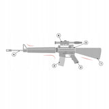 Karabin Snajperski z Lunetą na Kulki Laser 800 Kulek Pistolet 101 cm Zestaw
