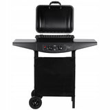 Grill Gazowy Czarny Kompaktowy Teesa BBQ 2000 2 palniki 5 kW TSA0080