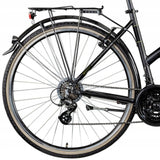 Rower Trekkingowy Damski Aluminiowy Światła SHIMANO 28" Koło Czarny Mat