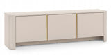 Szafka RTV Zaokrąglone Kształty Nowoczesny Design Cashmere Gold 168x39 cm