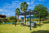 Altana Tarasowa Pergola Ogrodowa Aluminiowa Antracyt Poliester 400x400x240