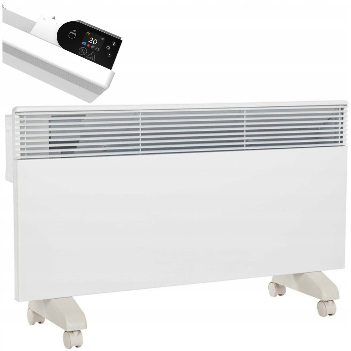 Grzejnik Elektryczny Termostat Programator Ścienny Solidny WiFi 2500W Biały
