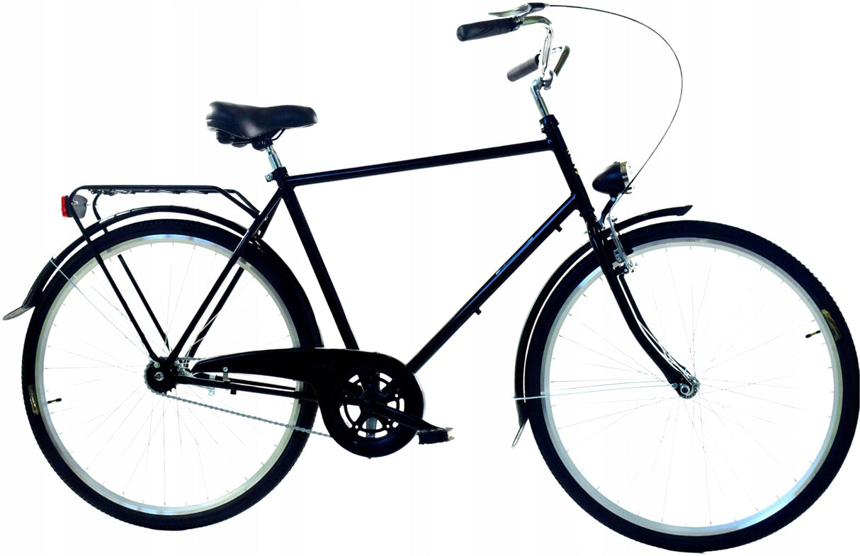 Rower Retro Miejski Koła 28" Męski Stalowa Rama + Koszyk GRATIS Czarny