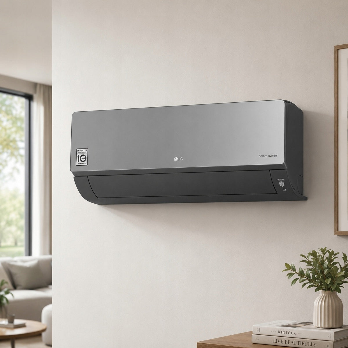 Klimatyzator LG Artcool Mirror 6,6 kW R32 Czarny Air Conditioner 66m2