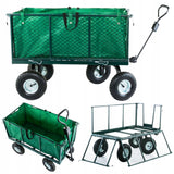 Wózek Transportowy Rozkładany Ogrodowy Taczka Przyczepka Burty 450 kg 250L