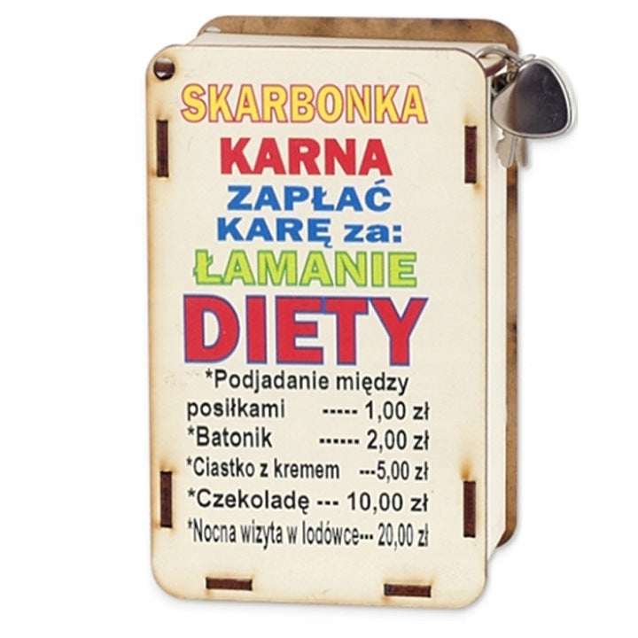 Prezent Walentynki Urodziny SKARBONKA KARNA Niej Niego Na Ślub Kobiety Żony